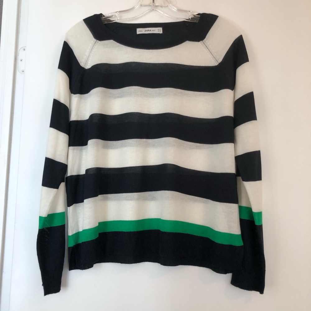 Zara striped knit top